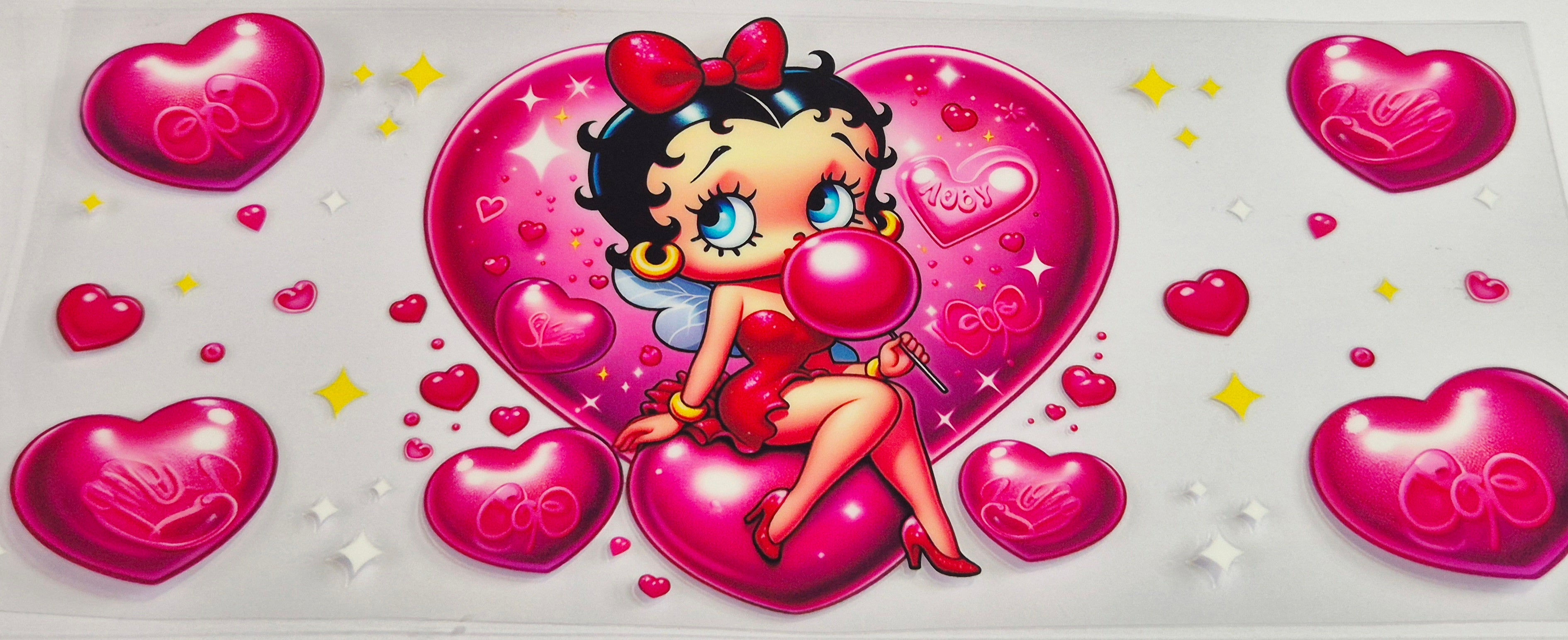 Betty Boop pink blowing bubble
